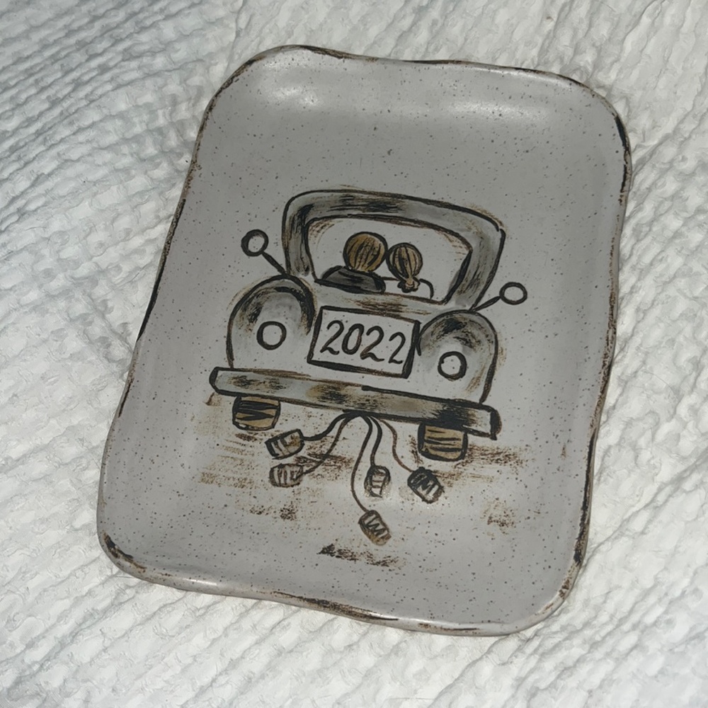 2022 Bride and Groom Etta B Pottery Dish